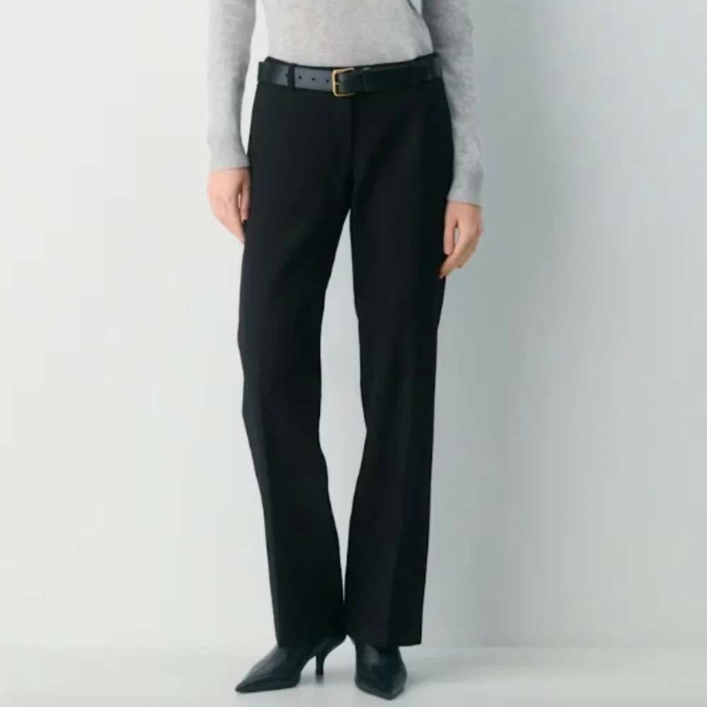Babaton Command Pant High Rise Wool Blend Trouser Minimalist Black Size 4